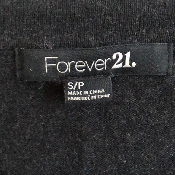 Lightly worn, size small, charcoal gray cardigan, Forever 21 - Picture 3 of 3